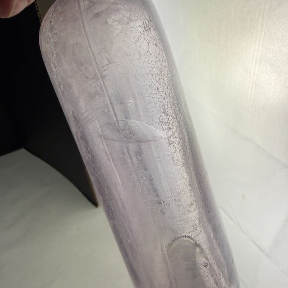 Vintage Purple Tint Glass Medicine Bottle With Screw Top - Picture 12 of 14